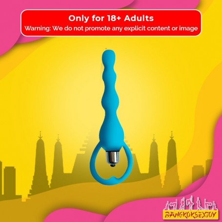 BLUE SILICONE ANAL VIBRATOR AD-029