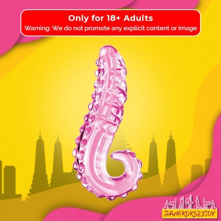 Kiss of Tongue Crystal Glass Dildo Anal Toy GD-002