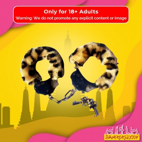 Fetish Fantasy Furry Cuffs in Leopard BDSM-005