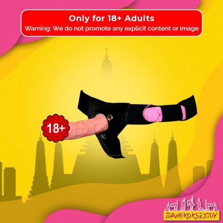 LeLuv 7.5” Vibrating & Rotating Female Lesbian Strap On SO-011