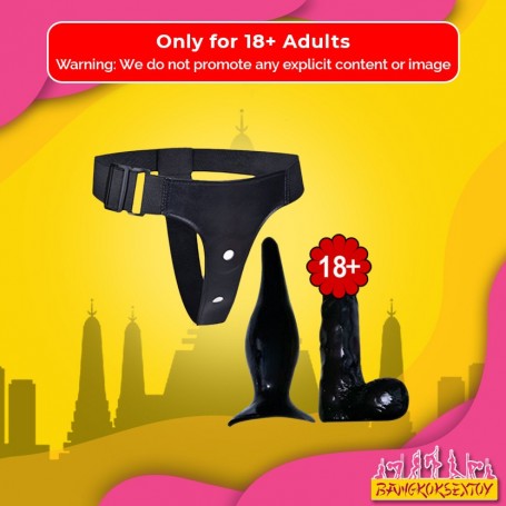 Strap-on Dildo With Anal Butt Plug SO-023