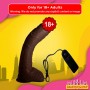 Big Bent 10" Realistic Vibrator Suction Cup Chocolate Dong Vibrator RSV-075