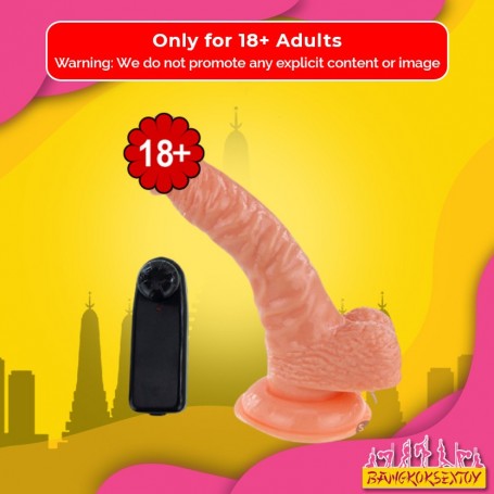 Whoppers Curved Vibrating Suction Cup Realistic Vibrator RSV-078