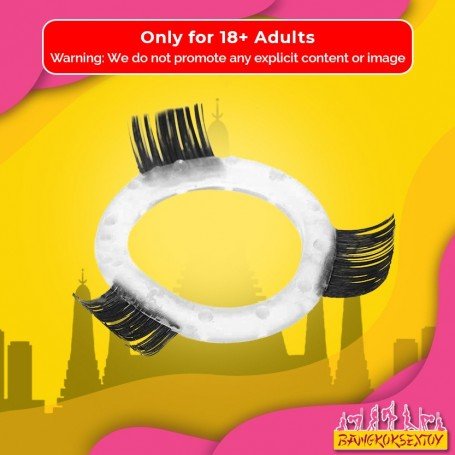 Transparent Hair Finger Fun Function Cock Ring CR-009