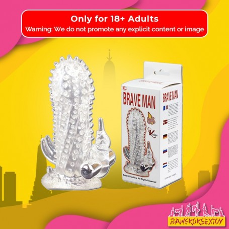 Sheath Rabbit Extender Penis with dots Brave Man PES-020