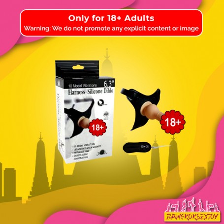 10 Vibrating Modes Strap on Harness Silicone Dildo SO-013