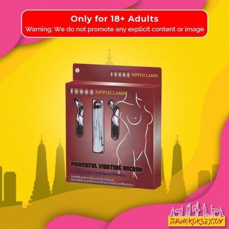 Fun Vibrator and Nipple Clamp Fiery Combo FV-018